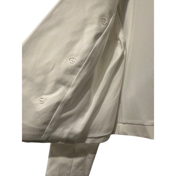 NWT L'Agence Size 8 Off White Gold Lila Boxy Preppy Luxury Crop Cotton Blazer - Picture 5 of 11